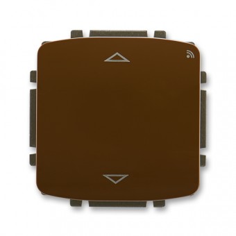 spínač žaluziový s krátkocestným ovladačem, s RF přijímačem, 868 MHz, hnědá, design TANGO